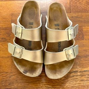 Gold Arizona Birkenstock